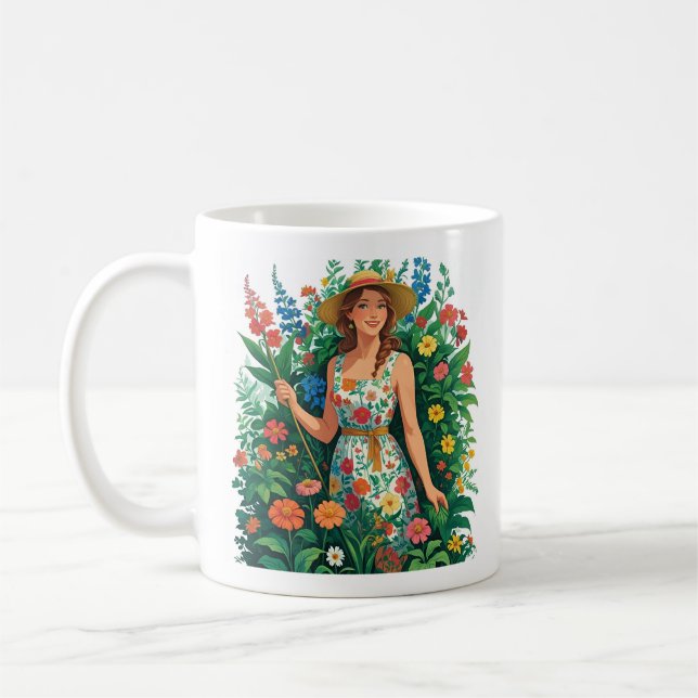 Trädgårdsdrottning | Blomsterträdgårdsmästare Este Kaffemugg (Vänster)