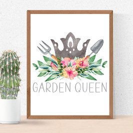 Trädgårdsdrottning Boho Akvarell Trädgårdsmästare  Poster