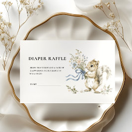 Trädgårdsekorre Blöjbings Baby Shower-kort Tilläggskort