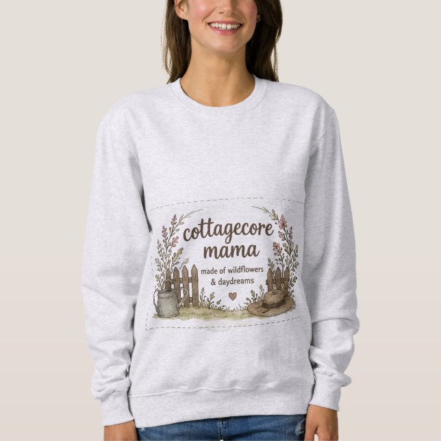 Trädgårdsestetik från förr staket mors dag t shirt (Framsida)