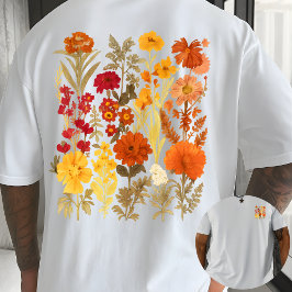 Trädgårdsestetik med vildblommor Vintage botanisk T Shirt