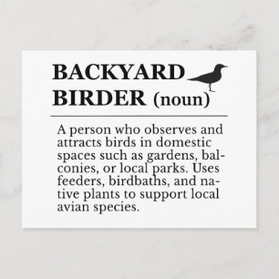 Trädgårdsfågelskådare Definition - Trädgårdsfågels Vykort