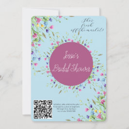 Trädgårdsfest för brud med akvarellblomkruka inbjudningar