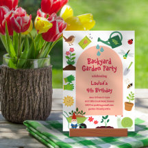 Trädgårdsfest Inbjudan För Födelsedag