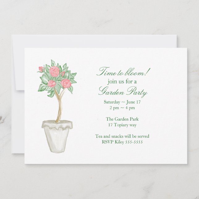 Trädgårdsfest Inbjudningar (Framsida)