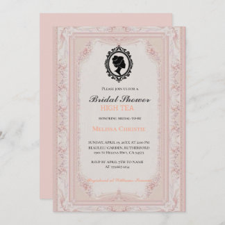 trädgårdsfest med eftermiddagste, vackra mjuka pas inbjudningar