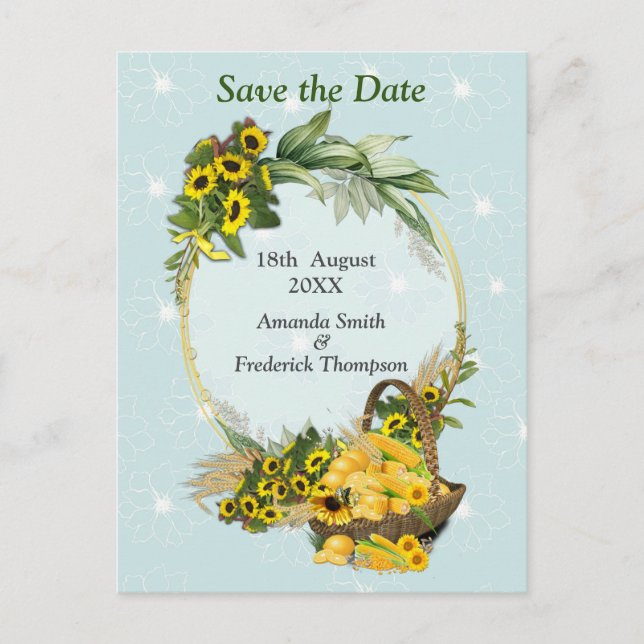 Trädgårdsfest Meddelande Vykort (Framsida)