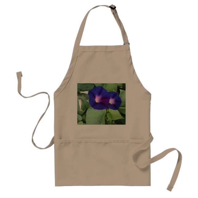 Trädgårdsförkläde med blommotiv förkläde (Framsidan)
