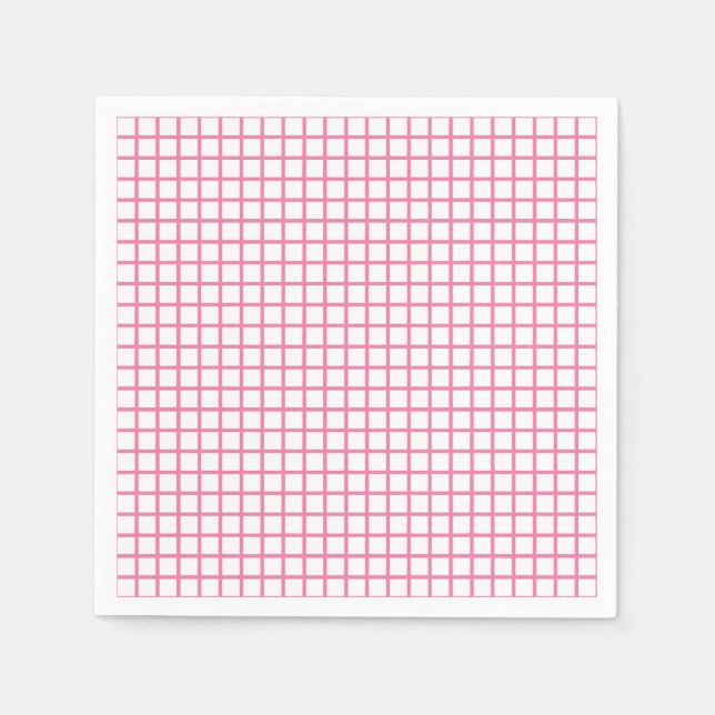 Trädgårdsfuksia Rosa - Vit Pappersservett (Framsidan)