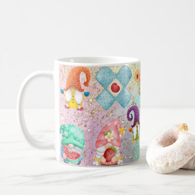 trädgårdsgenom för Gnom-älskare, kaffemugg (Med munk)