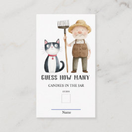 Trädgårdsgissning Hur Många Baby Shower-spel  Tilläggskort