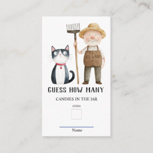 Trädgårdsgissning Hur Många Baby Shower-spel Tilläggskort