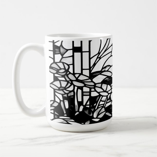 Trädgårdsglasmosaik  kaffemugg (Vänster)