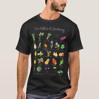 Trädgårdsgrönsak Alfabet Trädgårdsmästare Trädgård T Shirt