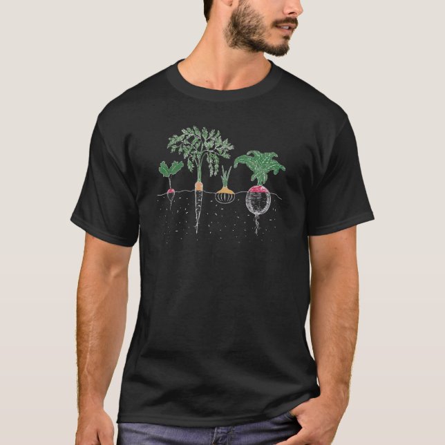 Trädgårdsgrönsaker Grönsak Hälsosam Mat T Shirt (Framsida)