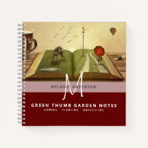 Trädgårdsjournal för trädgårdsmästare med gröna fi