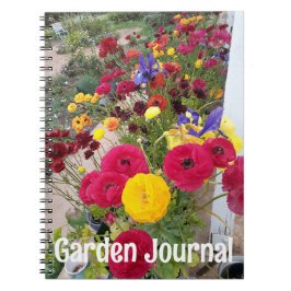 Trädgårdsjournal Ranunkel Röda Vårblommor Anteckningsbok
