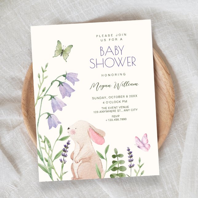 Trädgårdskanin baby shower inbjudningar (Skapare uppladdad)