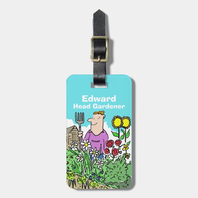 Trädgårdskonstruktion med Namn Bagagebricka (Vertikal Framsida)