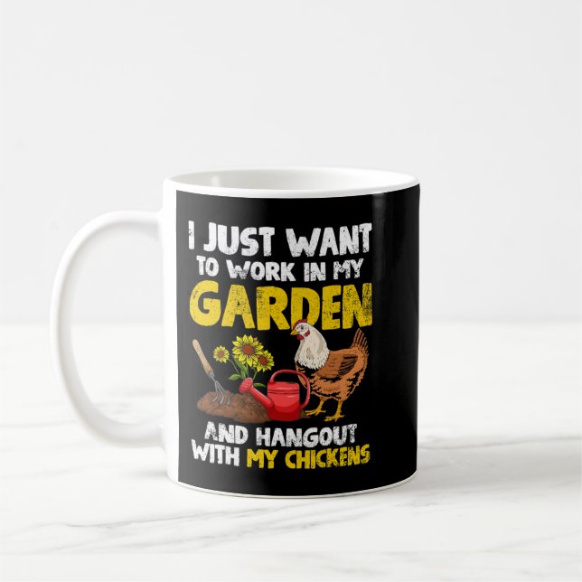  trädgårdskycklingar kaffemugg (Vänster)