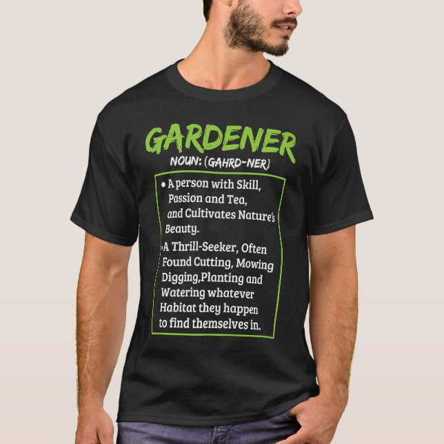 Trädgårdslexikon Hobbyträdgård Trädgård T Shirt (Framsida)