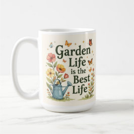 Trädgårdsliv är det bästa livet botanisk kaffemugg
