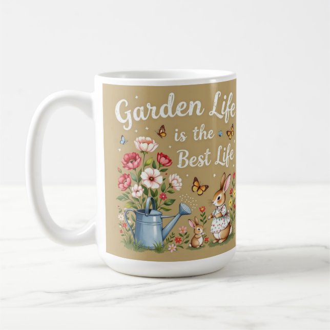 Trädgårdsliv är det bästa livet Kaffe Mugg (Vänster)