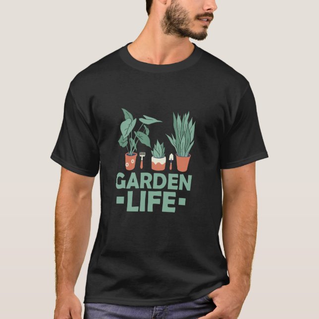 Trädgårdsliv Trädgårdsodling Botanisk T Shirt (Framsida)