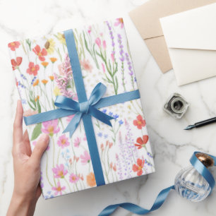 Trädgårdsljus Bakgrund Vilda blommor Blommönster Presentpapper