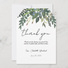 Trädgårdslövverk Natur Grönska Bröllopsdusch Tack Kort