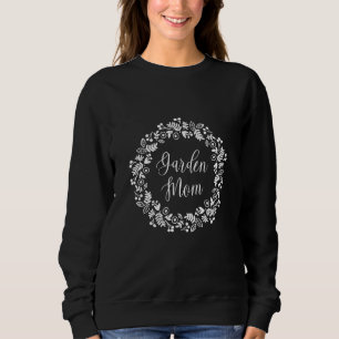 Trädgårdsmamma Vit Blommig Krans T Shirt