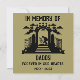 Trädgårdsmässa för begravning till minne kort