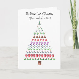 Trädgårdsmästare 12 dagar av jul helgkort