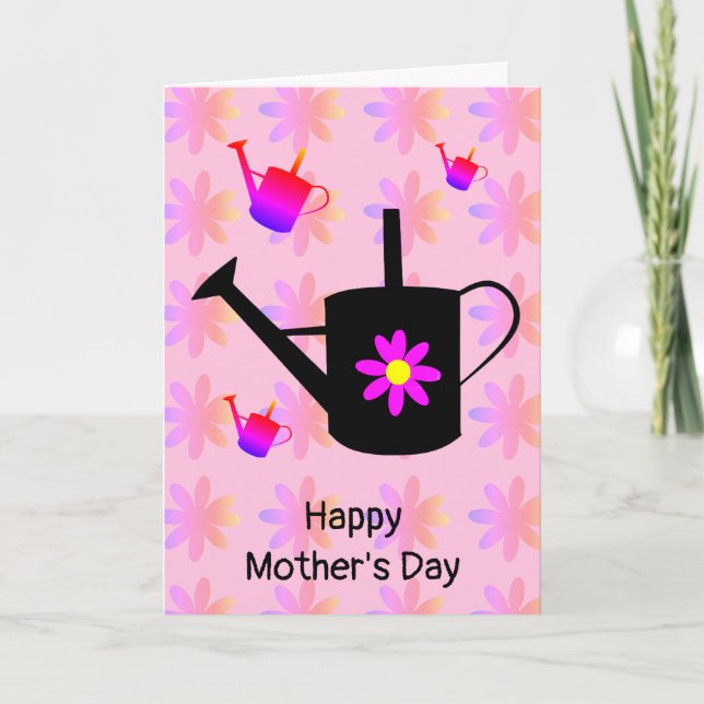 Trädgårdsmästare Blommig Mors Dag Kort (Framsida)