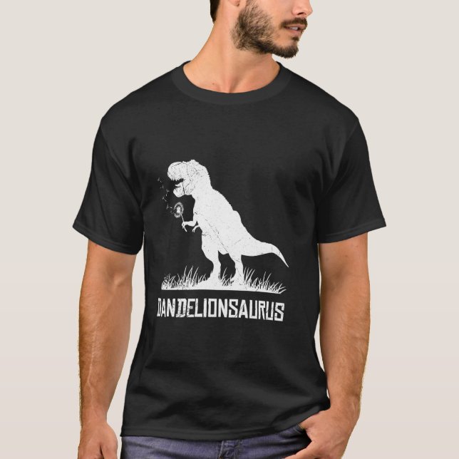 Trädgårdsmästare DANDELION SAURUS Maskros Rollig D T Shirt (Framsida)