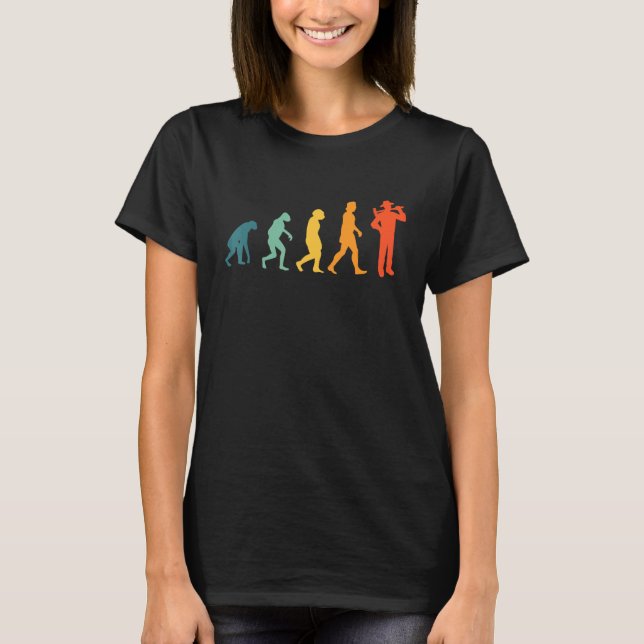 Trädgårdsmästare Evolution Retro Trädgårdsarbete L T Shirt (Framsida)