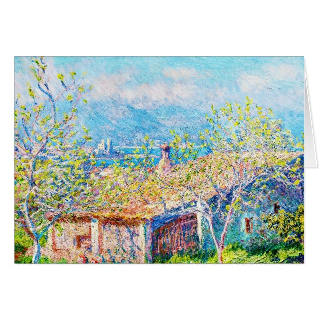 Trädgårdsmästare hus på Antibes Claude Monet OBS Kort (Framsidan Horizontal)
