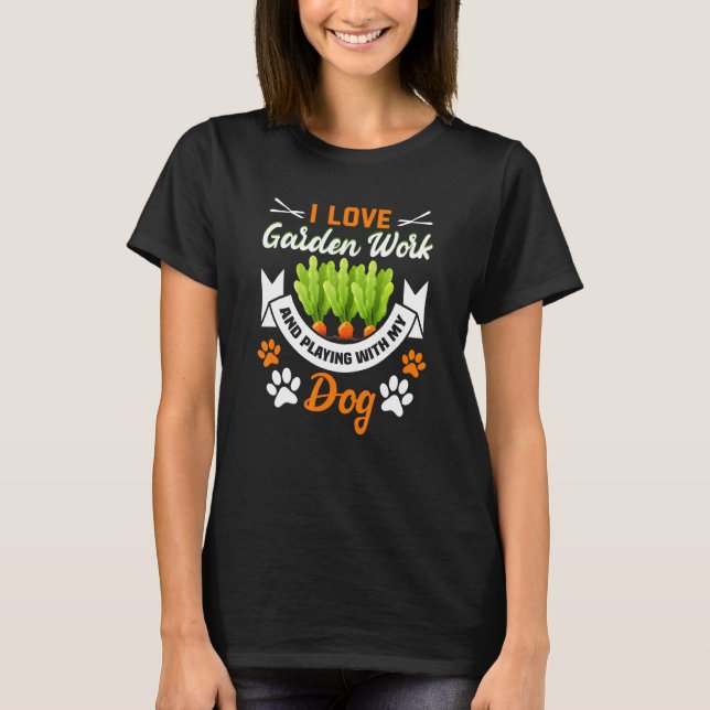 Trädgårdsmästare Planterar Plantering Hund Tomte T Shirt (Framsida)