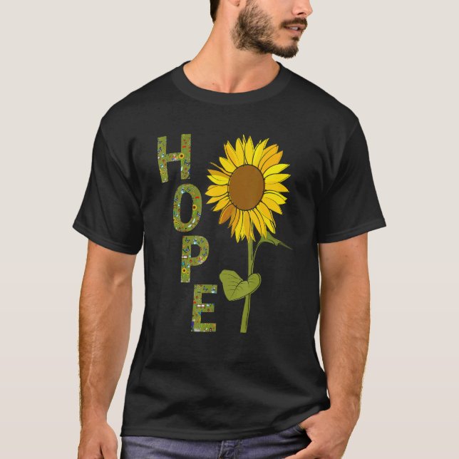 Trädgårdsmästare Skapar Hopp Stor Solros T Shirt (Framsida)