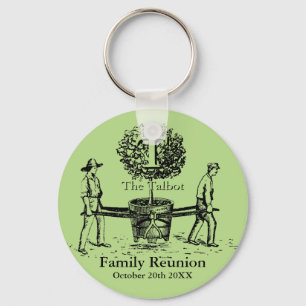 Trädgårdsmästarefamiljmöte Keychain med Nyckelring