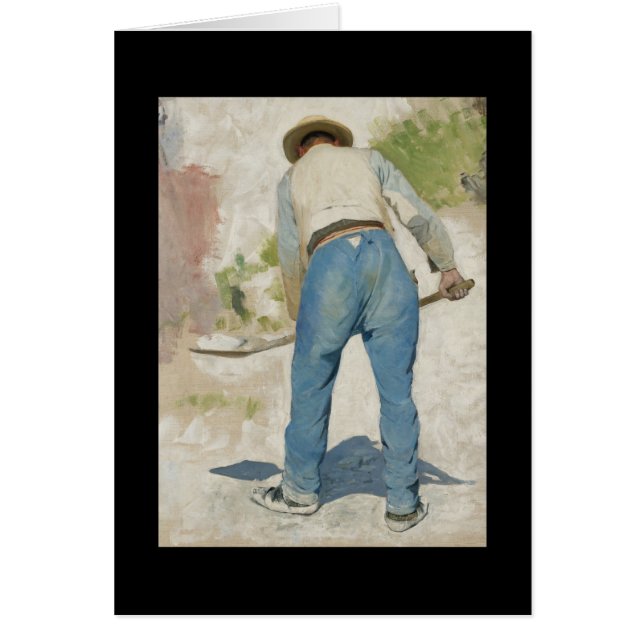 Tradgardsmastaren skjuter försiktigt hälsningskort (Framsidan)