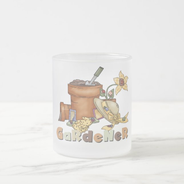 TrädgårdsmästareTshirts och gåvor Frostad Glasmugg (Center)