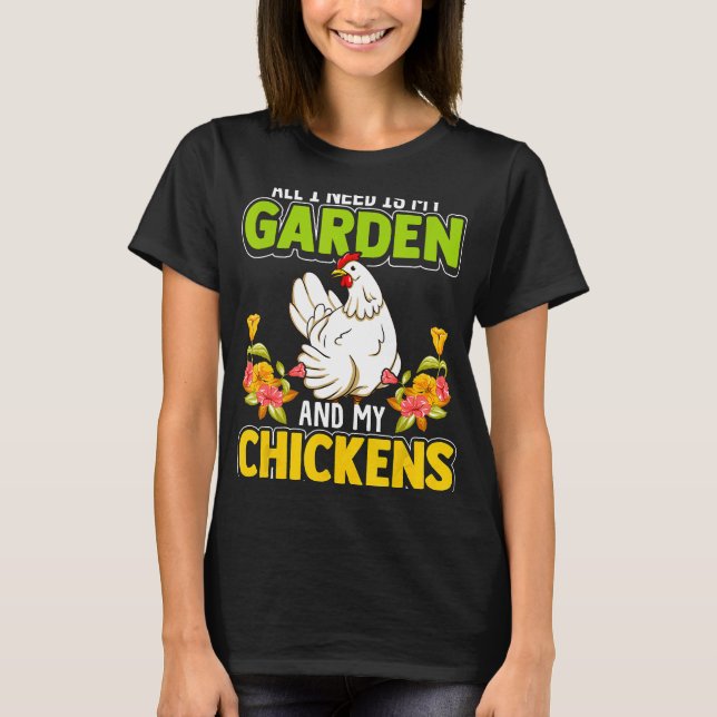 Trädgårdsmoder Hönsmamma Trädgårdsmästare T Shirt (Framsida)