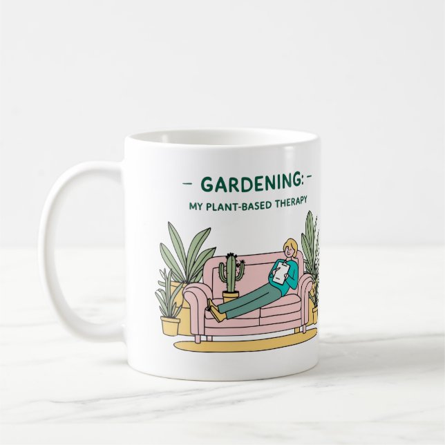 Trädgårdsmugg för damer kaffemugg (Vänster)