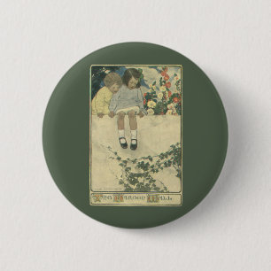 Trädgårdsmur Jessie Willcox Smith, Vintage Barn Knapp