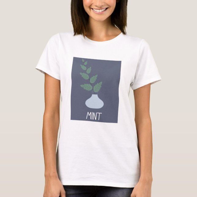 trädgårdsmyntutskrift t shirt (Framsida)