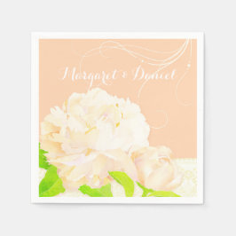 Trädgårdspeon Elegans Persika Bröllop Pappersservett