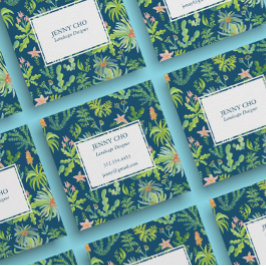  trädgårdsplantor Modern Coola Fyrkantigt Visitkort