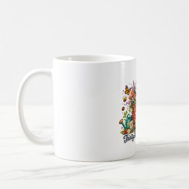 Trädgårdspresent Mug för växtälskare på 33-årsdage Kaffemugg (Vänster)