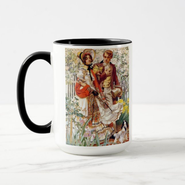 Trädgårdspromenaden, 1904 av J. C. Leyendecker Mugg (Vänster)